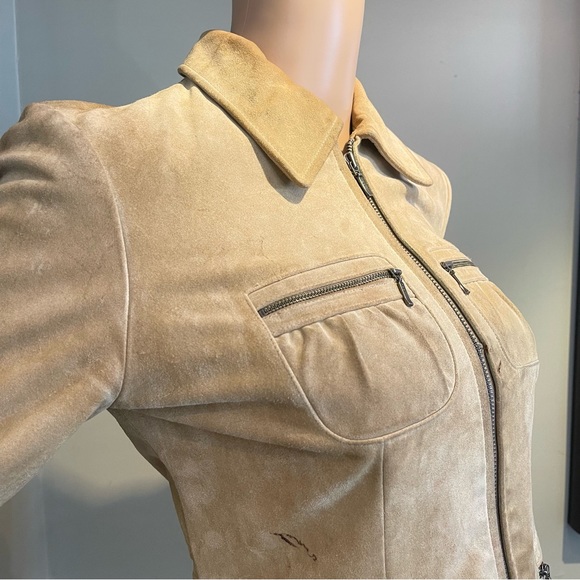 Y2K Tan Leather Banana Republic Jacket - Picture 10 of 16